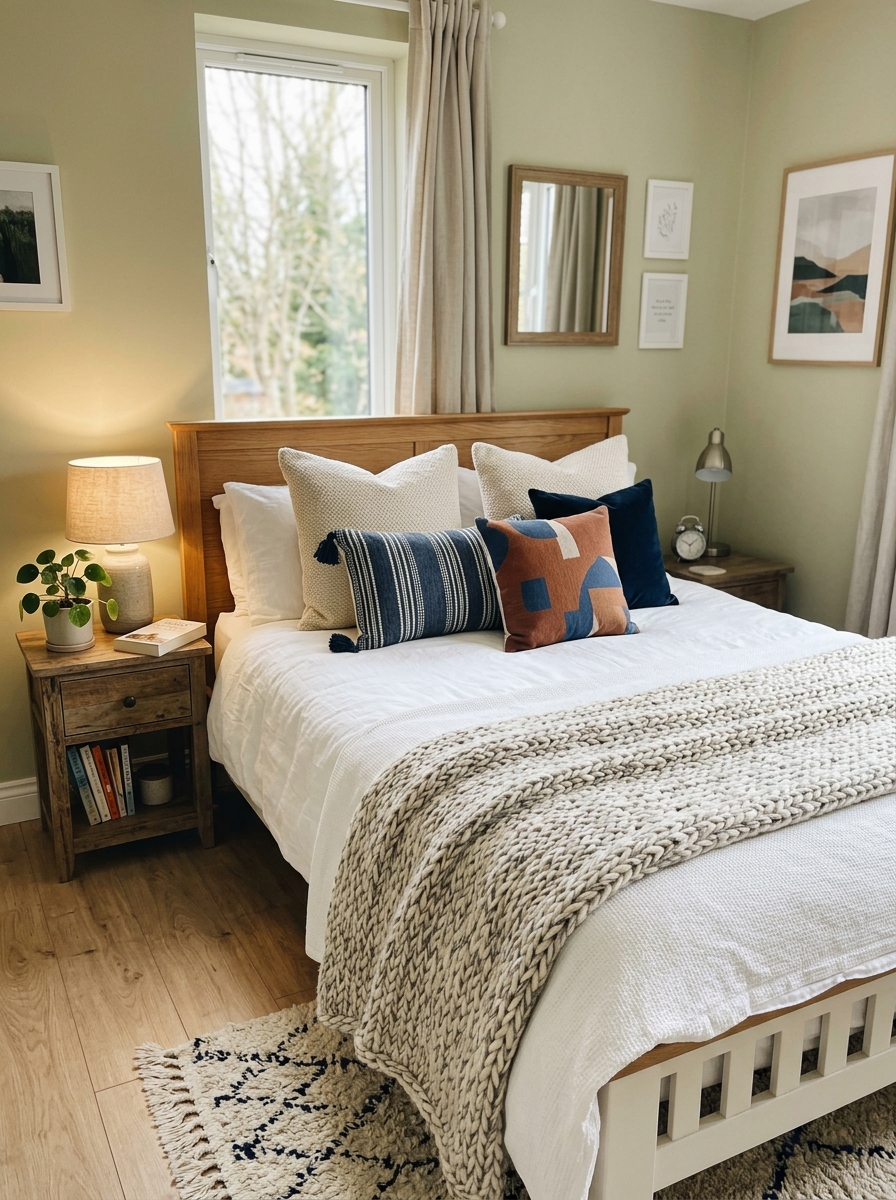 Bedroom bed with cushions blanket 202606292243 3